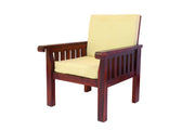 Solid Wood Single Seater sofa in Honey Finish