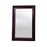 Rectangular wall mirror with a solid wood frame, in a walnut finish, displayed against a white background.