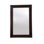 Rectangular wall mirror with a solid wood frame, in a walnut finish, displayed against a white background.