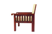 Solid Wood Single Seater sofa in Honey Finish