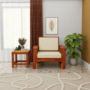 Solid Wood Single Seater Sofa for Living Room Home