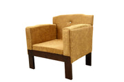 Solid Sheesham Wood Single Seater Sofa for Living Room in Walnut Finish