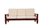Solid Wood 5 Seater Sofa Set for Living Room & Home in HoneyFinish