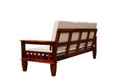 Solid Wood 5 Seater Sofa Set for Living Room & Home in HoneyFinish