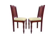 Solid Wood 2 Dining Chairs with Cushions for Dining Room