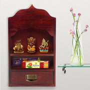 Wooden Tample with Drawer for Home in Maple Finish