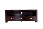 Wooden Tv Cabinet with Drawers for Living Room In Walnut Finish