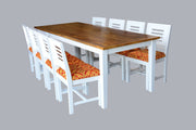 Solid Wood Dining Table 8 Seater for Living Room (White Finish)