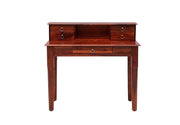 Wooden Study Table with Drawers for Study Room in Honey Finish