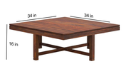 Solid Wood Coffee Table With 4 Stool for Living Room