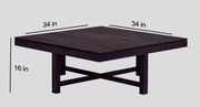 Wooden Coffee Table With 4 Stool for Living Room In Walnut Finish