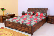 Wooden King Size Bed with Drawer Storage for Bedroom