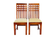 Solid Wood High Back Dining Chair Set of 2 for Dining Room