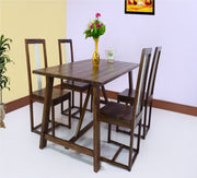 Solid Wood Dining Table 4 Seater with Chairs for Dining Room