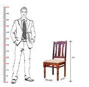 Wooden Dining Table 4 Seater with Cushion Chair for Dining Room