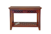Wooden Console table With 2 Drawer In Honey Finish for Living Room