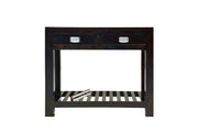 Wooden Console table With 2 drawer In Walnut FInish