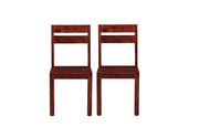 Solid Wood Dining Chairs Set of 2 for Home & Office in Honey Finish
