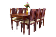 Solid Wood Dining Table 6 Seater for Dining Room (Honey Finish)