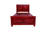 Solid Wood Single Bed for Bedroom in Mahogany Finish
