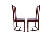 Wooden Dining Chair Set of 2 for Kitchen & Dining Room in Honey Finish