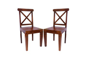 Solid Wood Dining Chairs Set of 2 for Dining Table & Home (Honey Finish)