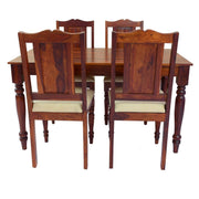 Solid Wood Dining Table 4 Seater with Chair for Living Room
