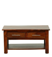 Solid Wood Coffee Table with Drawers for Living Room