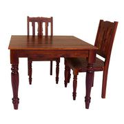 Solid Wood Dining Table 2 Seater for Living Room in Honey Finish