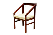 Solid Wood Arm Chair Set of 2 for Living Room in Honey Finish