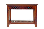 Wooden Console table With 2 Drawer In Honey Finish for Living Room