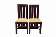 Wooden Dining Chairs Set of 2 for Dining Room & Kitchen (Walnut Finish)