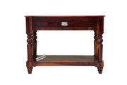 Wooden Console table With 1 drawer In Honey Finish for Living Room