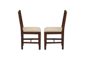 Solid Wood Dining Chair Set of 2 for Home in Walnut Finish