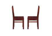 Solid Wood Dining Chairs Set of 2 for Home & Office in Honey Finish