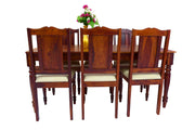 Solid Wood Dining Table 6 Seater for Dining Room (Honey Finish)