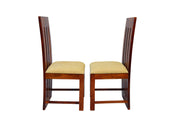 Wooden Dining Chairs Set of 2 for Dining Room & Kitchen in Honey Finish