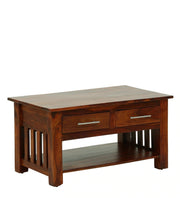 Solid Wood Coffee Table with Drawers for Living Room