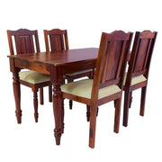 Solid Wood Dining Table 4 Seater with Chair for Living Room