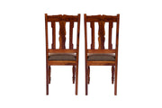 Wooden Dining Chair Set of 2 with Cushions for Living Room