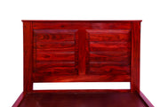 Solid Wood Single Bed for Bedroom in Mahogany Finish