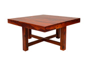 Solid Wood Coffee Table With 4 Stool for Living Room & Hall (Honey Finish)
