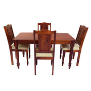 Solid Wood Dining Table 4 Seater with Chair for Living Room