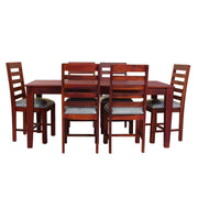 Wooden Dining Table 6 Seater for Dining Room in Natural Finish