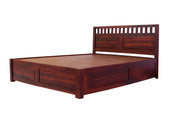 Wooden Queen Size Bed with Storage for Bedroom