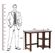 Solid Wood Study Table for Kids in Mahogany Finish
