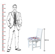 Wooden Dining Chair Set of 2 for Home in White Finish