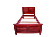 Solid Wood Single Bed for Bedroom in Mahogany Finish