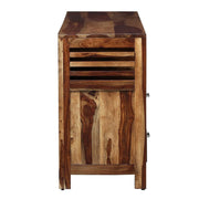 Solid Wood Chest of Drawers for Living Room in Rustic Teak Finish