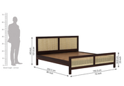 Wooden King Size Bed Without Storage  for Bedroom